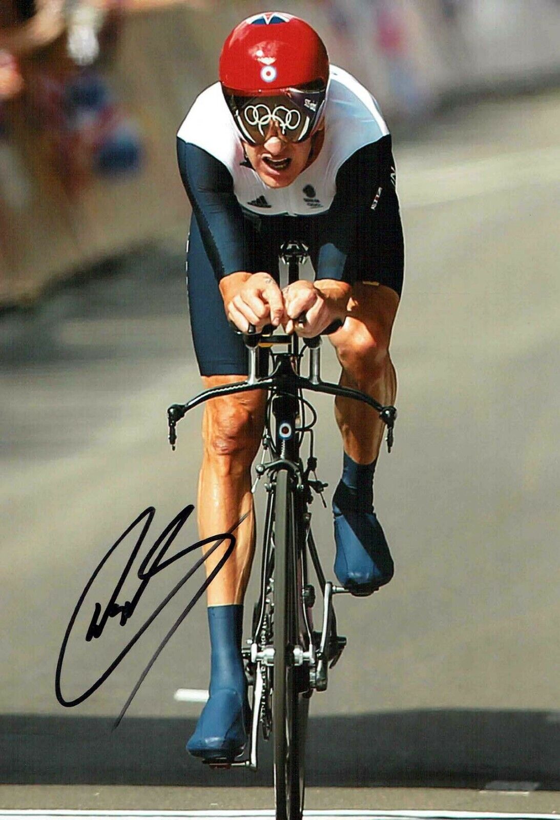 Bradley WIGGINS Signed Autograph 12x8 Photo Poster painting 4 Olympic Medal Winner AFTAL COA