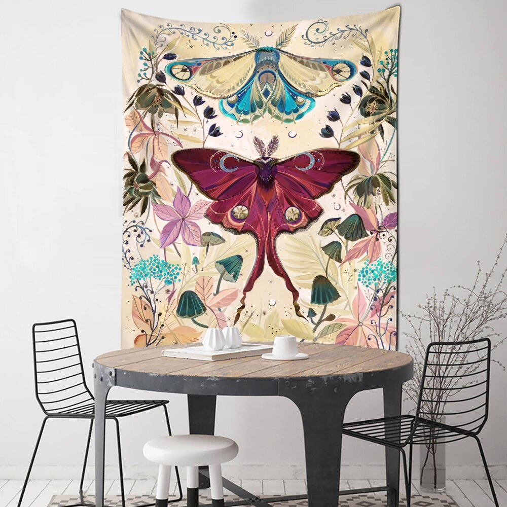 

Wall Tapestry - Tarot Flower Butterfly-150*130cm, 501 Original