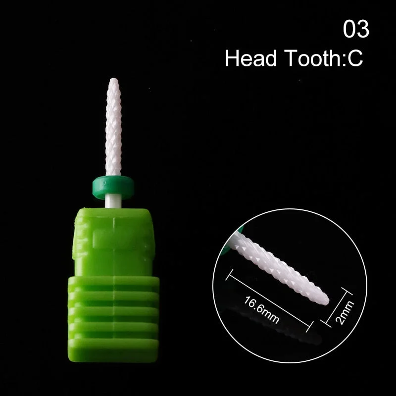1Pc Ceramic Nail Drill Bits Nail Milling Cutter Bits Electric Drill Machine For Manicure Pedicure Equipment Accessory Tools-Nail Inspo