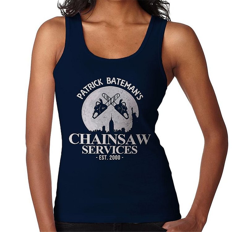 American Psycho Batemans Chainsaw Services Women's Vest