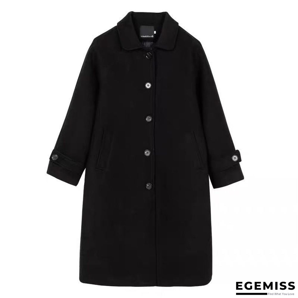 Autumn and Winter Black Long Coat Thickening | EGEMISS