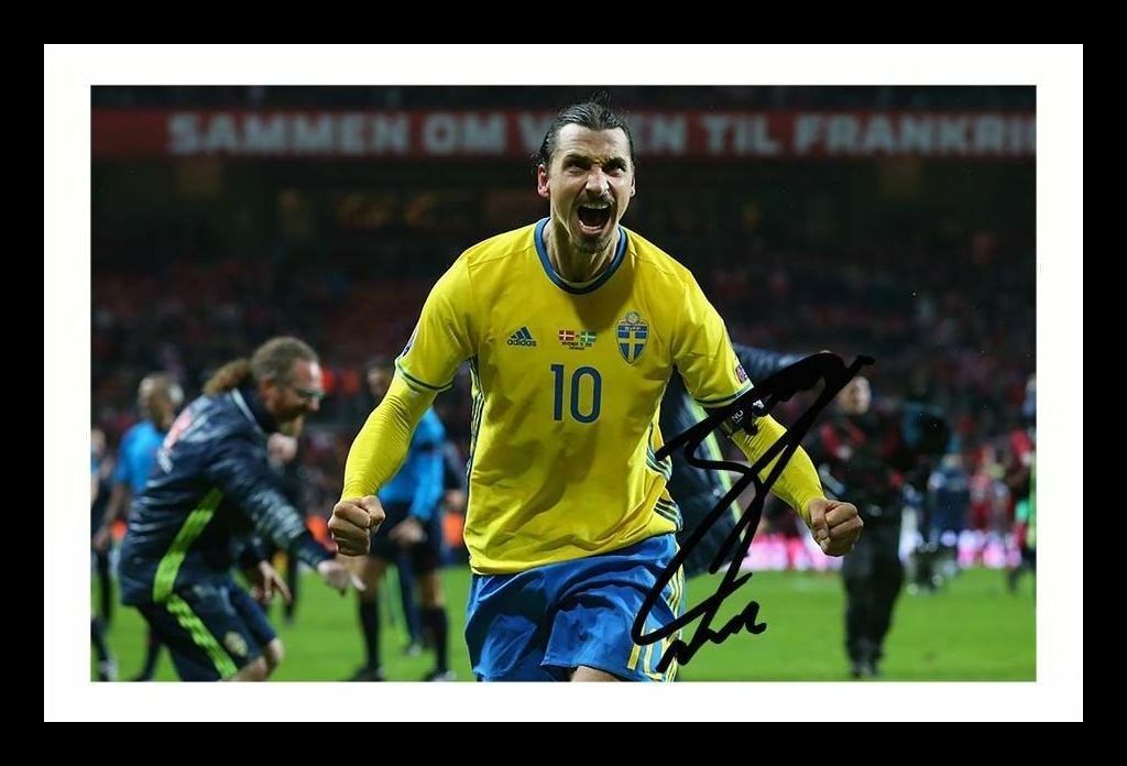 Zlatan Ibrahimovic - Sweden Autograph Signed & Framed Photo Poster painting