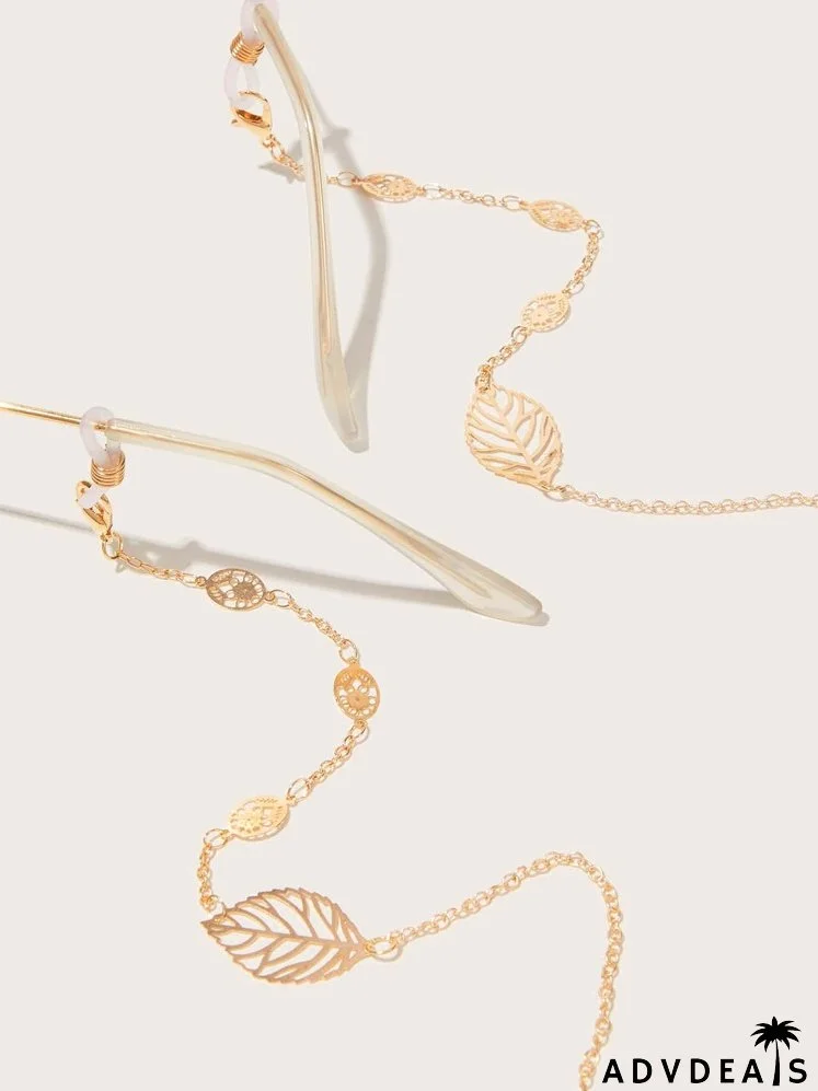 Hollow Out Leaf Glasses Chain