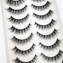 Pornhint NEW 2/5/10 Pairs Natural False Eyelashes Fake Lashes Long Makeup 3d Mink Lashes Extension Eyelash Mink Eyelashes for Beauty 55