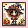 Halloween Cute Witch-11CT Stamped Cross Stitch 40*40cm/15.75*15.75in tapestrymarket