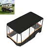 [US Local Warehouse] Fits 6-Person Golf Cart Rain Cover with Transparent Windshield & Reflective Strips 600D Waterproof Oxford Fabric Outdoor Golf Cart Protector Compatible with Club Car & for EZGO