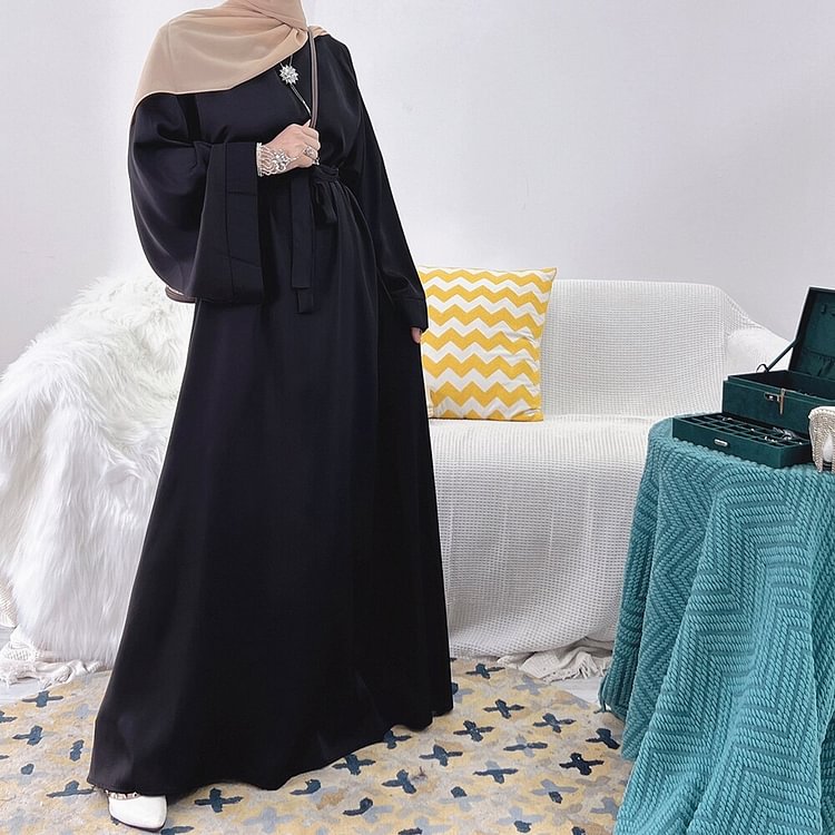 African Americans fashion QFY Abayas For Women Dubai 2022 Ramadan Muslim Modest Dress Turkey Malaysia Long Sleeve Kaftan Kimono Prayer Clothes Djellaba Ankara Style QueenFunky