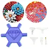 3D-gedruckter sechseckiger Diamant-Malstift mit 5 Ersatzspitzen Diamantmalerkunst-Drill Perlen-Punkt-Stift-Set f&uuml;r erwachsene Anf&auml;nger (blau)