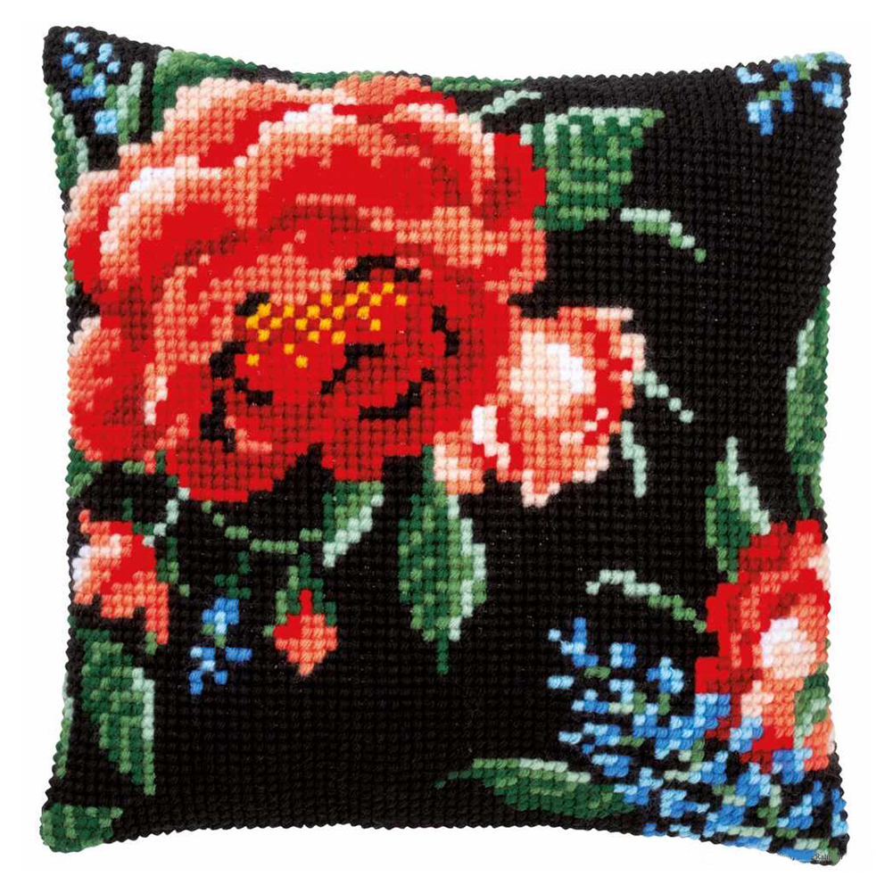 

Flower - 11CT Stamped Cross Stitch Pillowcase - 40*40CM, 501 Original