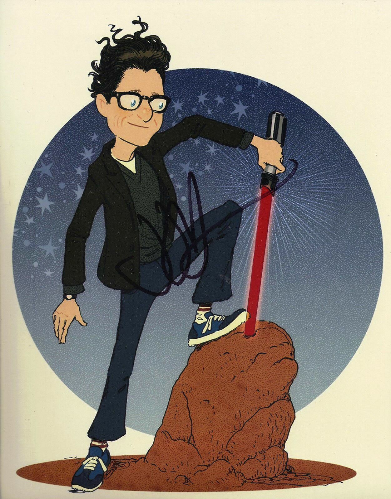 JJ Abrams Signed STAR WARS THE FORCE AWAKENS 10X8 Photo Poster painting AFTAL COA (5200)