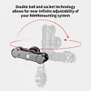 Anti-Theft Double Socket Arm 25mm Ball Head Bike Phone Bracket Ball Head Adapter