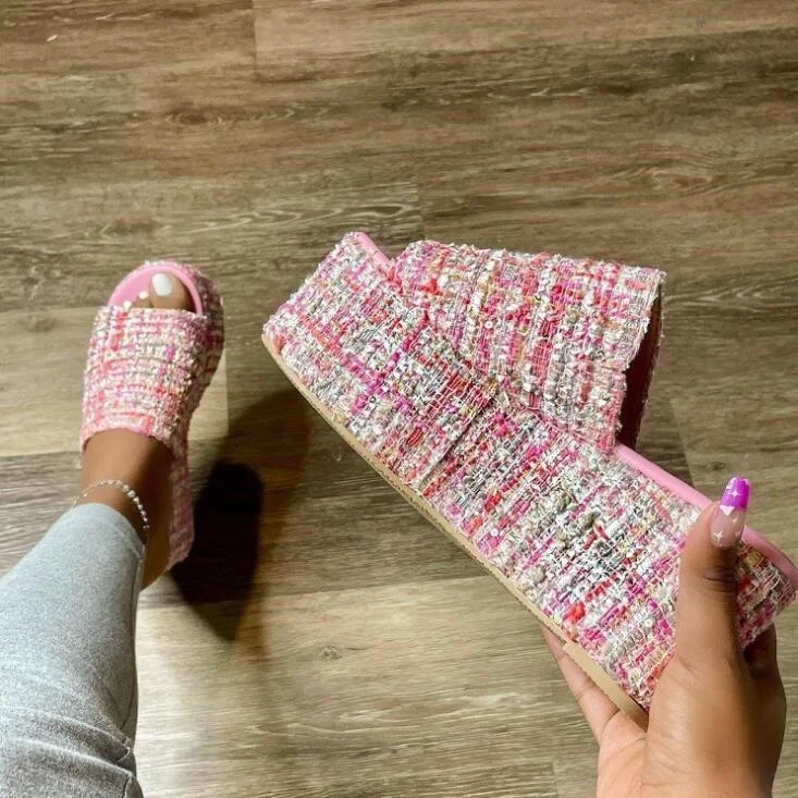 Women Sandals Female Large Size Women's Shoes Banquet Slippers 2022 New Beach Fish Mouth Open Toe Platform Sandals/slippers