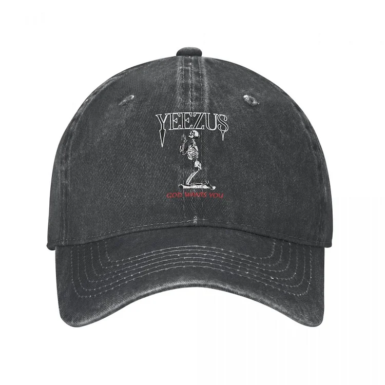 Kanye West Yeezus Skeleton Baseball Cap Vintage Distressed Denim Snapback Hat Unisex Outdoor Workouts Gift Hats Cap