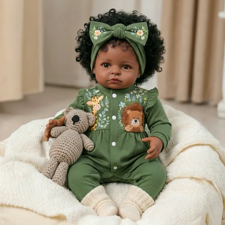 Babeside Laney 20" African American Reborn Baby Older Doll for Comfort and Cuddles
