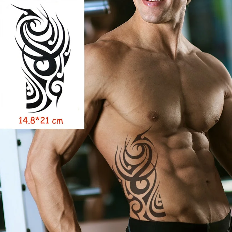 Temporary Tattoo Stickers Scorpion Pyramid Roman Bell Fake Tatto Waterproof Tatoo Back Leg Arm Belly Big Size for Women Men Girl