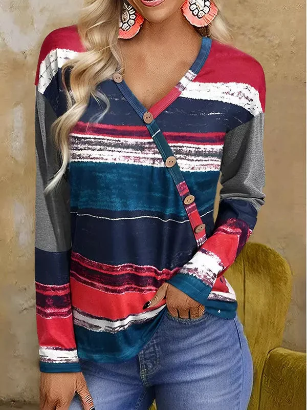Women Half Sleeve V-neck Solid Color Dress