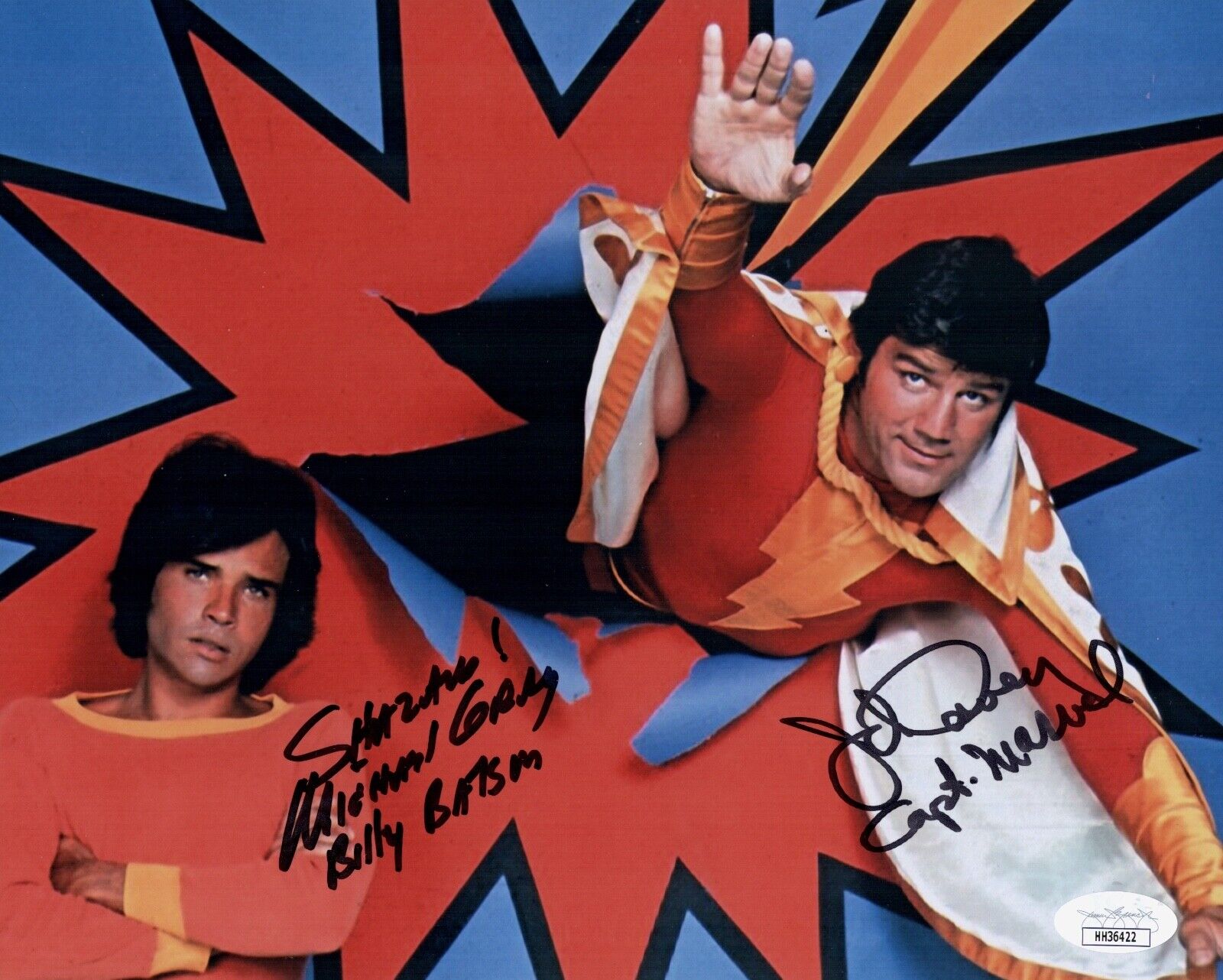 MICHAEL GRAY & JOHN DAVEY Hand Signed SHAZAM! 1974 Autograph 8x10 Photo Poster painting JSA COA