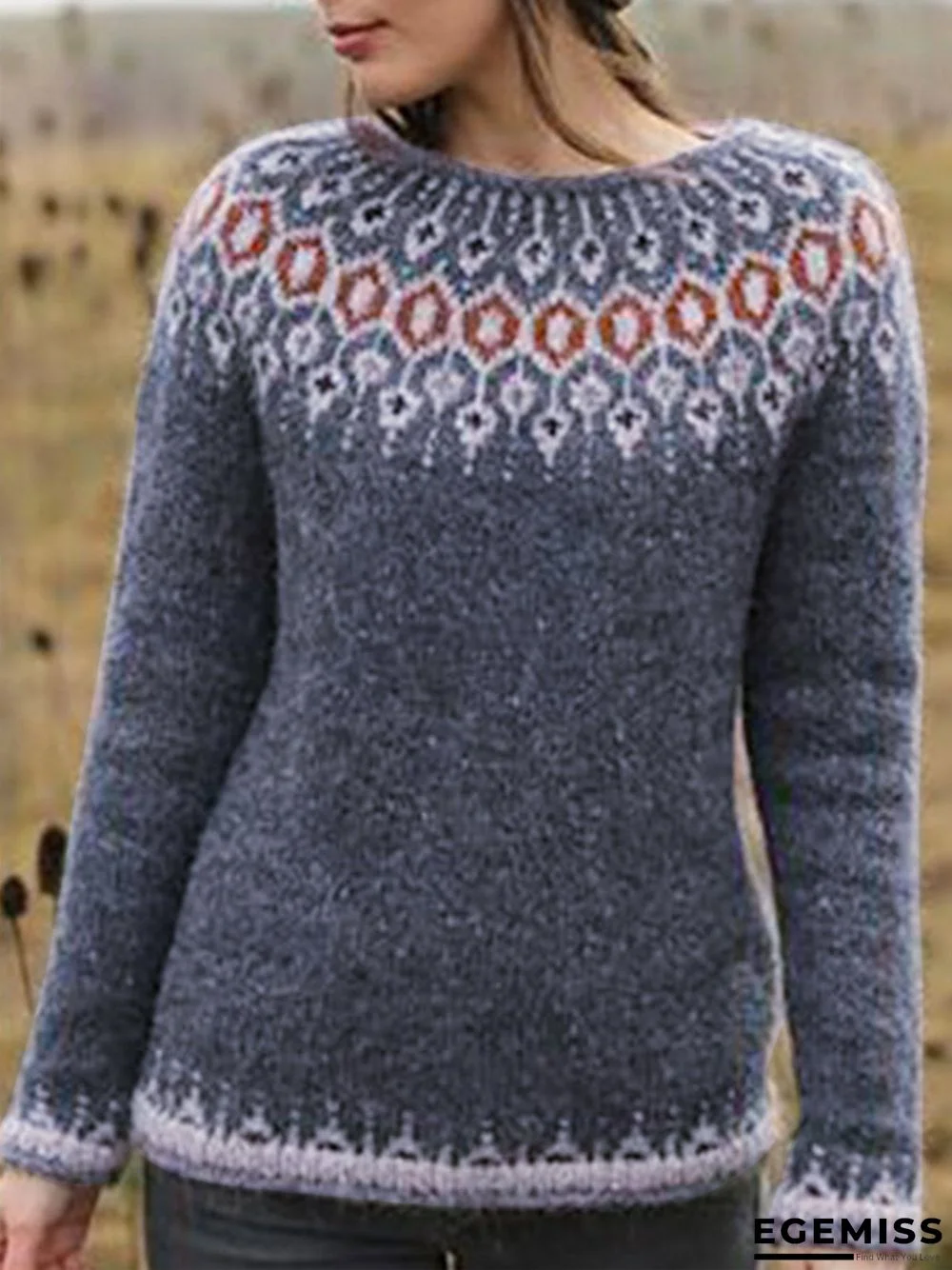 Color-Block Vintage Sweater | EGEMISS