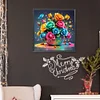 Bunte Liebesrosen - runder Bohrer Diamond Painting - 30*30cm