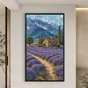 Lavender Fields In Alps-14CT Stamped Cross Stitch 65*110cm/25.59*43.31in(Big Size)