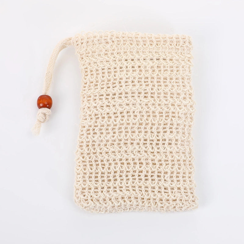 Minimalist Solid Color Cotton And Linen Soap Foam Net