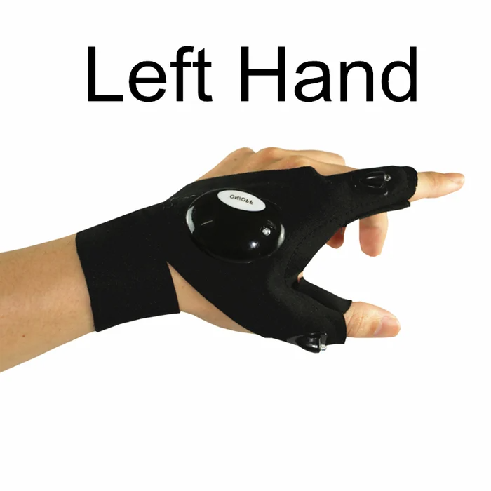 🔥Summer Best Sale🔥LED Flashlight Waterproof Gloves - Practical Durable Fingerless Gloves