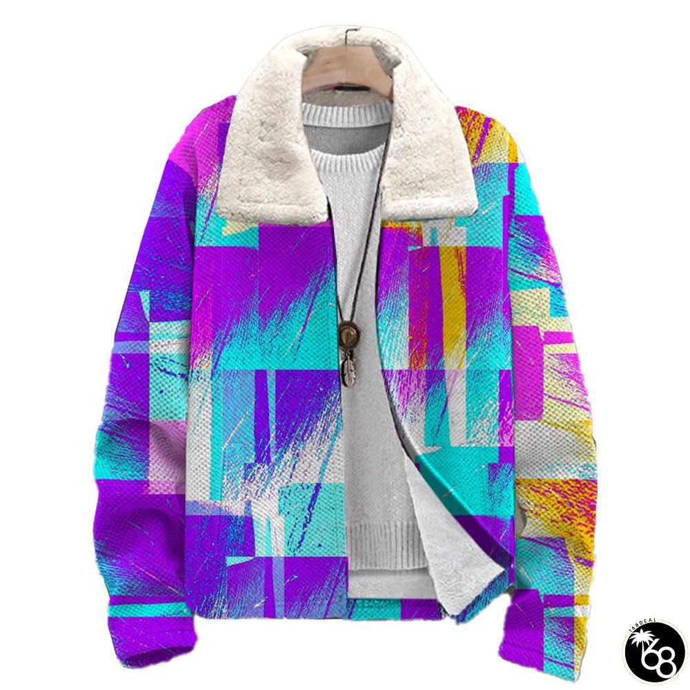 MEN'S PLUSH CARDIGAN JACKET 25566121YM | 168DEAL