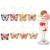8PCS DIY Diamond Painting Art Wine Glass Charm Pendant Kits