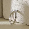 14K White Gold Round Lab Diamond V-shape Millegrain Wedding Ring