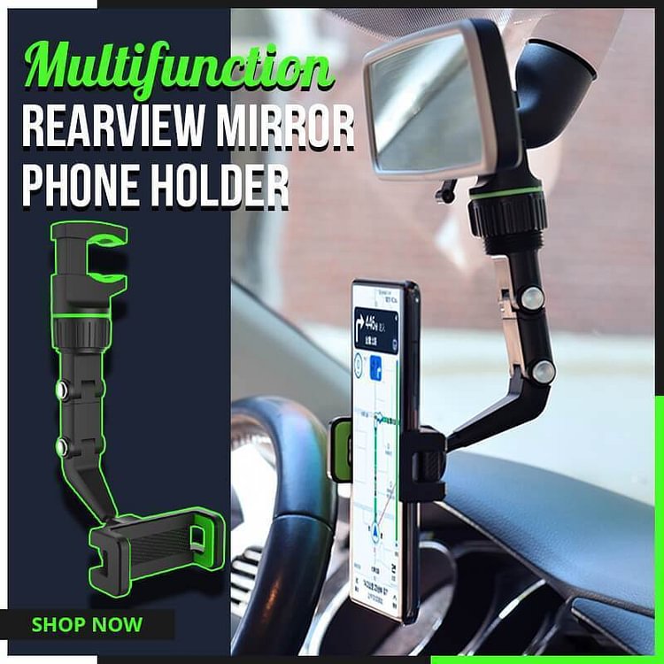Multifunction Rearview Mirror Phone Holder