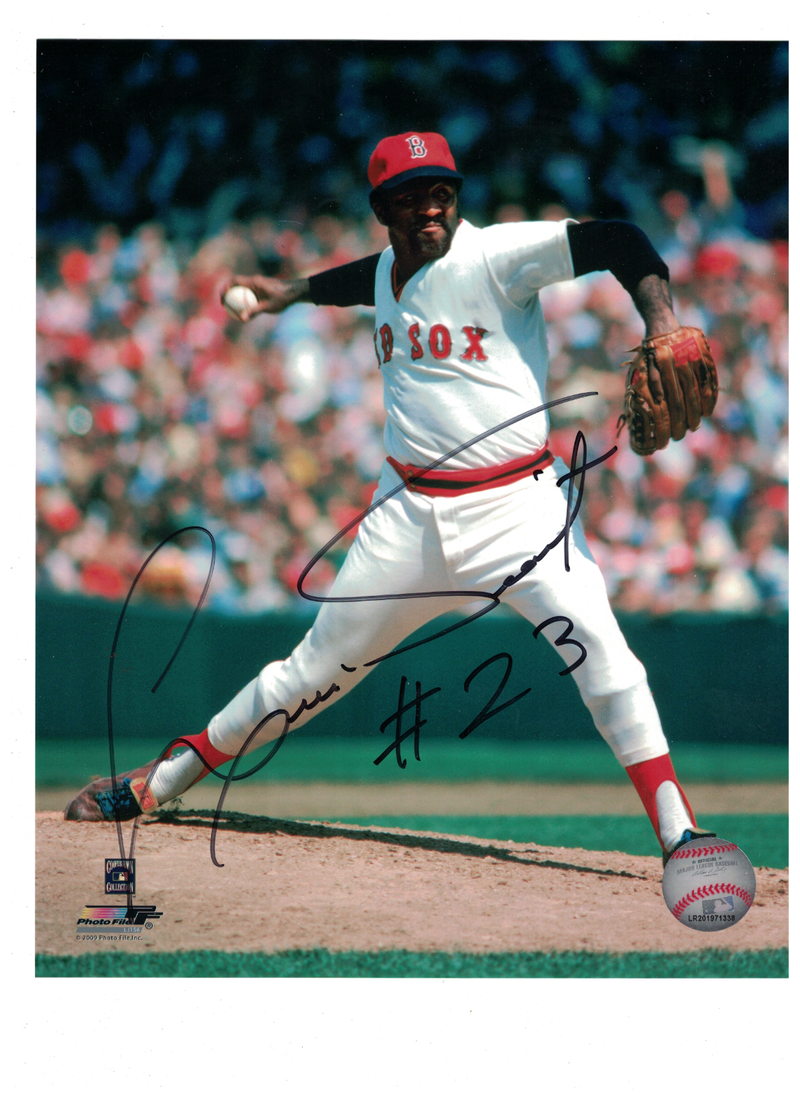 Luis Tiant Boston Red Sox Signed Baseball Photo Poster painting W/COA