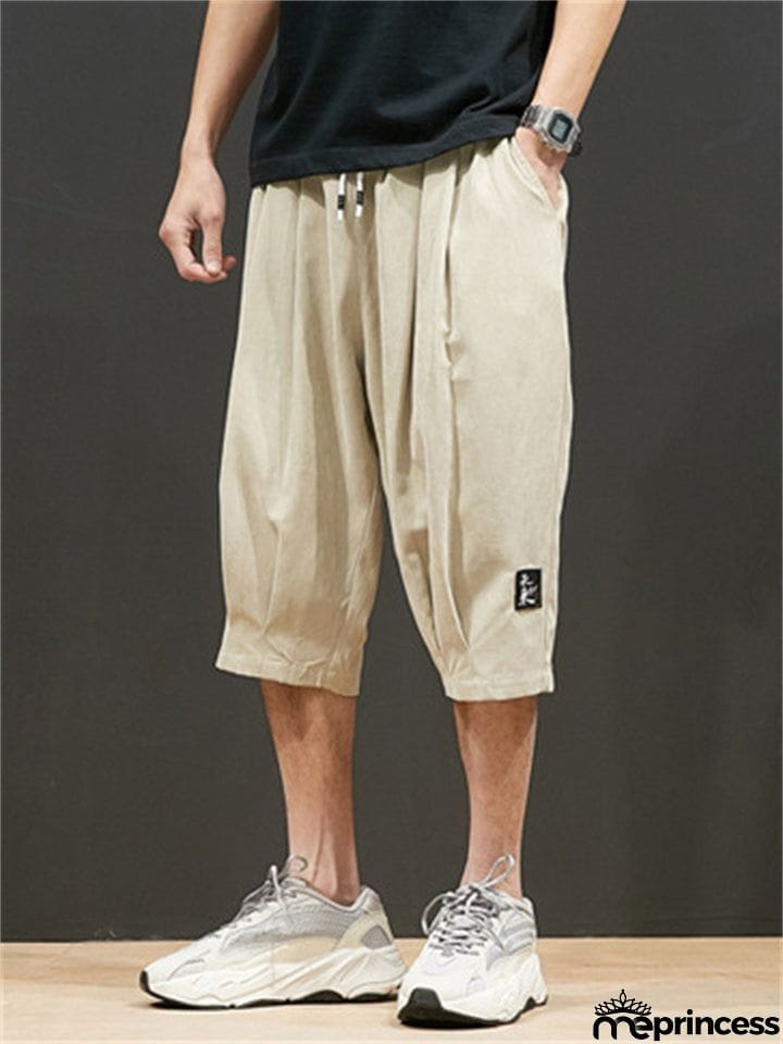 Male Cozy Loose Skin-friendly Drawstring Shorts