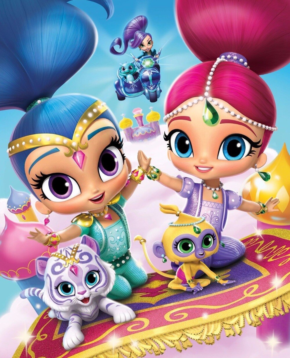 Shimmer and Shine Genies Childrens Silk Poster Wall Decor Room Painting 24X3Inch