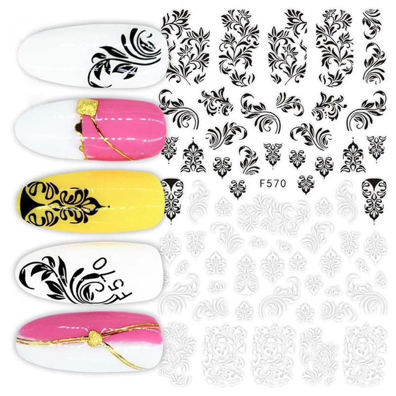 The New 3D Nail Sticker Cool English Letter Stickers For Nail Foil Love Heart Design Nails Accessories Fashion Manicures Sticker