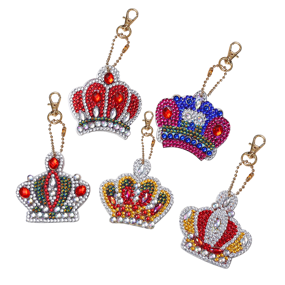 

5pcs Crown - 5D DIY Craft Keychain, 501 Original