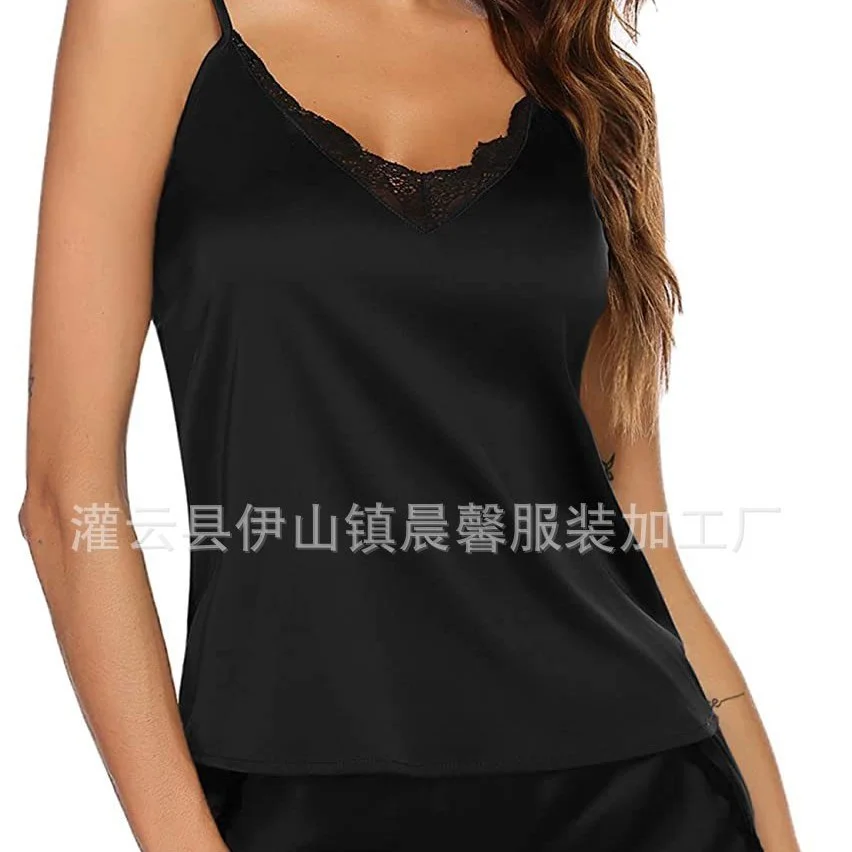 Churchf Explosion Direct Sale New Sexy Lingerie V-Neck Eyelash Lace Lace Lace Pyjamas Hair Hair
