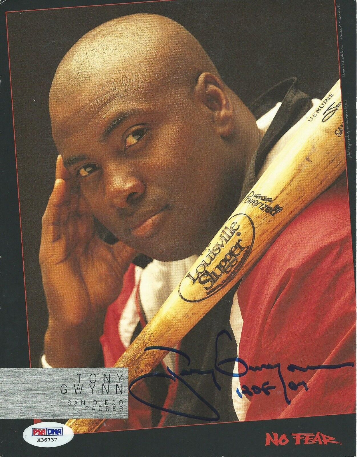 Tony Gwynn Signed Padres 7x9 Photo Poster painting PSA/DNA COA No Fear Promo Picture Autograph