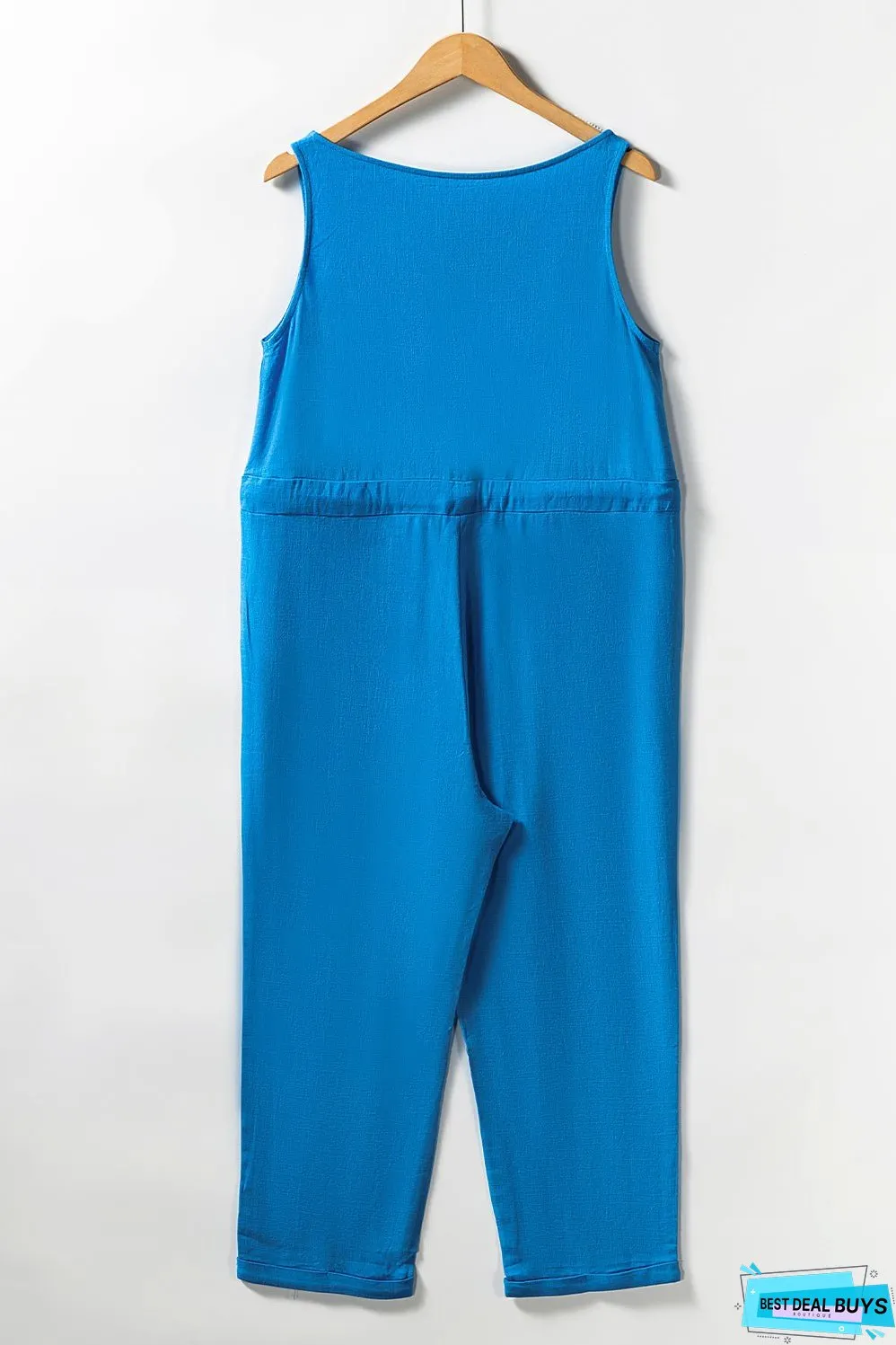 High Waist Sleeveless Cropped Jumpsuit