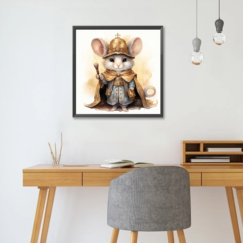 Full Round Diamond Painting 30*30cm - Christmas Winter Mouse