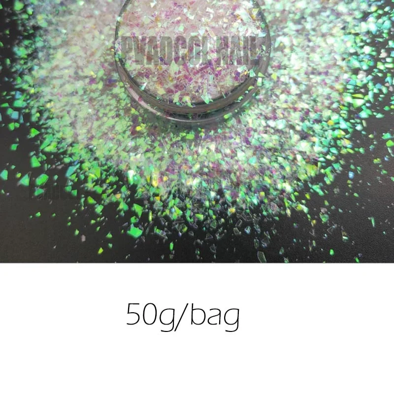 Nail Art Glitter Blue Chunky Iridescent Irregular Nail Sequins Flakes Pigment Acrylic Manicure Decoration Tool-Nail Inspo