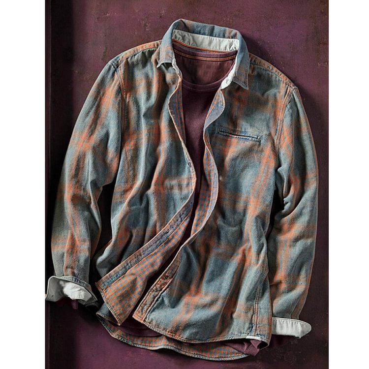 Pre-sale Casual all-match check shirt