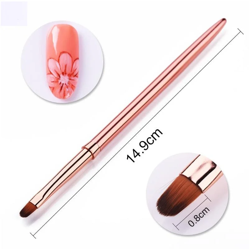 1Pc Nail Art Brushes For Manicure UV Gel Brush Pen Extensions Acrylic Nail Art Painting Drawing Carving Pen Phototherapy Brush-Nail Inspo