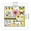 >SALE<Embroidery Cotton Thread 16CT Printed Four Seasons of Spring Cross Stitch23x23cm
