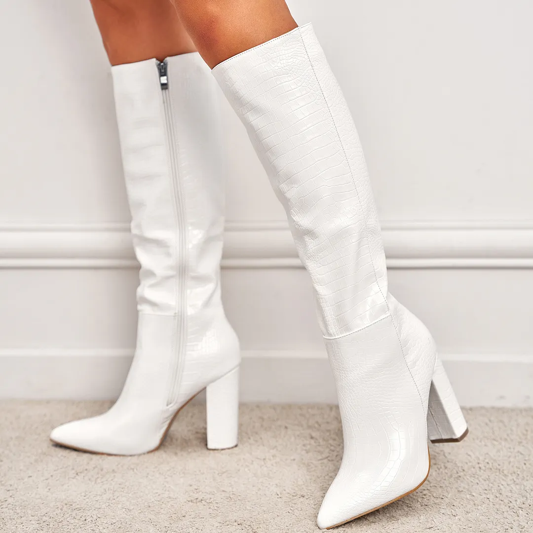 Yyvonne Boots High-Heeling Coarse And Straight Boots In The Boots Fashion Boots Knight Boots