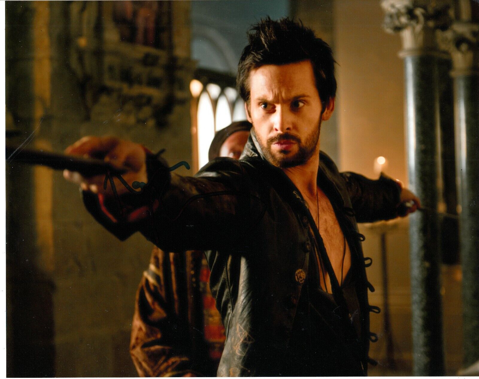 TOM RILEY SIGNED DA VINCI'S DEMONS Photo Poster painting UACC REG 242 (3)