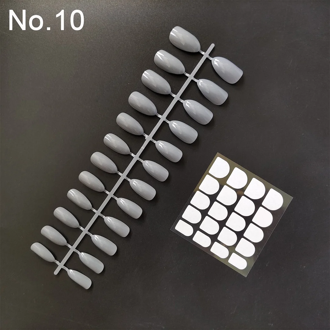 1 Set, 24 Pieces With Nail Adhesive Almond Shape False Nail Tips 20 Popular Colors Optional Full Cover Press On Nail-Nail Inspo