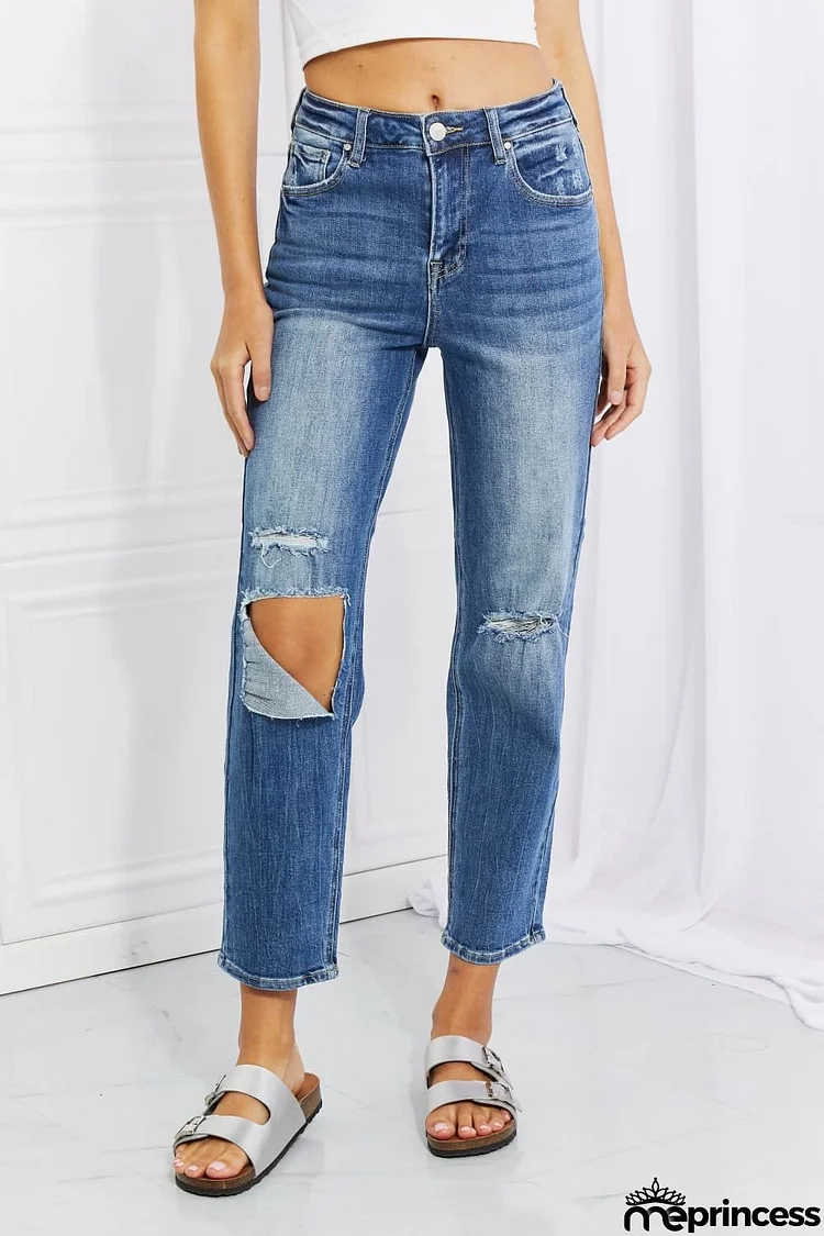 RISEN Full Size Emily High Rise Relaxed Jeans