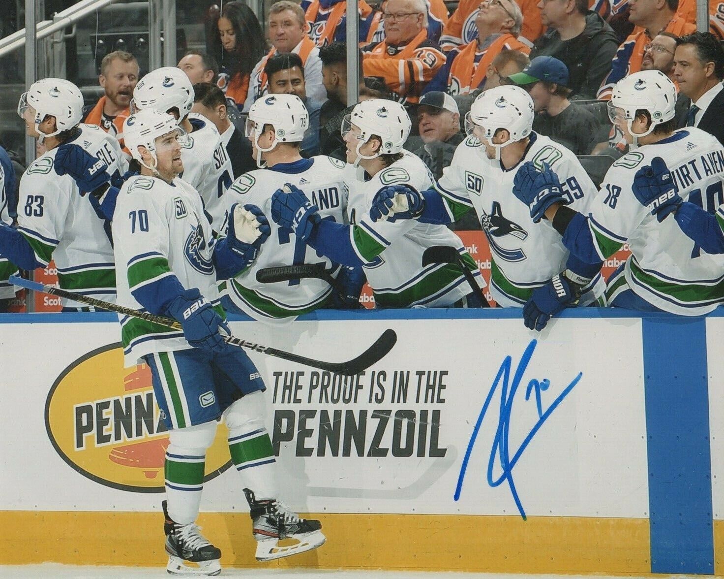 Vancouver Canucks Tanner Pearson Signed Autographed 8x10 NHL Photo Poster painting COA #5