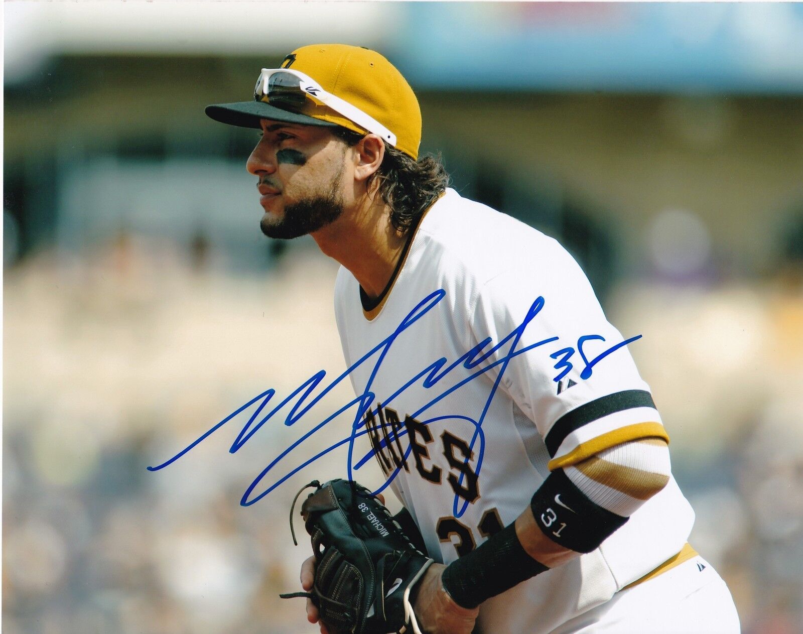 MICHAEL MORSE PITTSBURGH PIRATES ACTION SIGNED 8x10