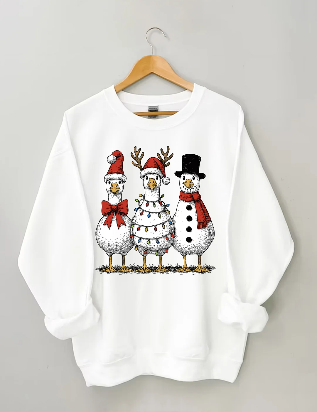 Vintage Christmas Goose Sweatshirt